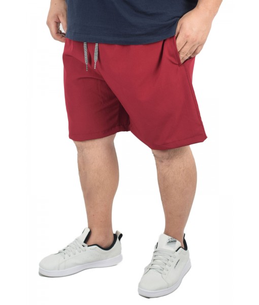 Short Bermuda Tactel Elastano Extra Grande Plus size Liso Vermelho